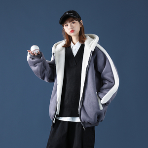 2女装类目冬季保暖羊羔毛外套大码女装棉服XZ405-1-Y06图片