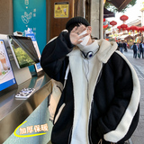 3男连帽宽松加绒棉服外套大码麂皮绒加厚棉袄XZ405-1-Y06，男装棉衣，星座405-1