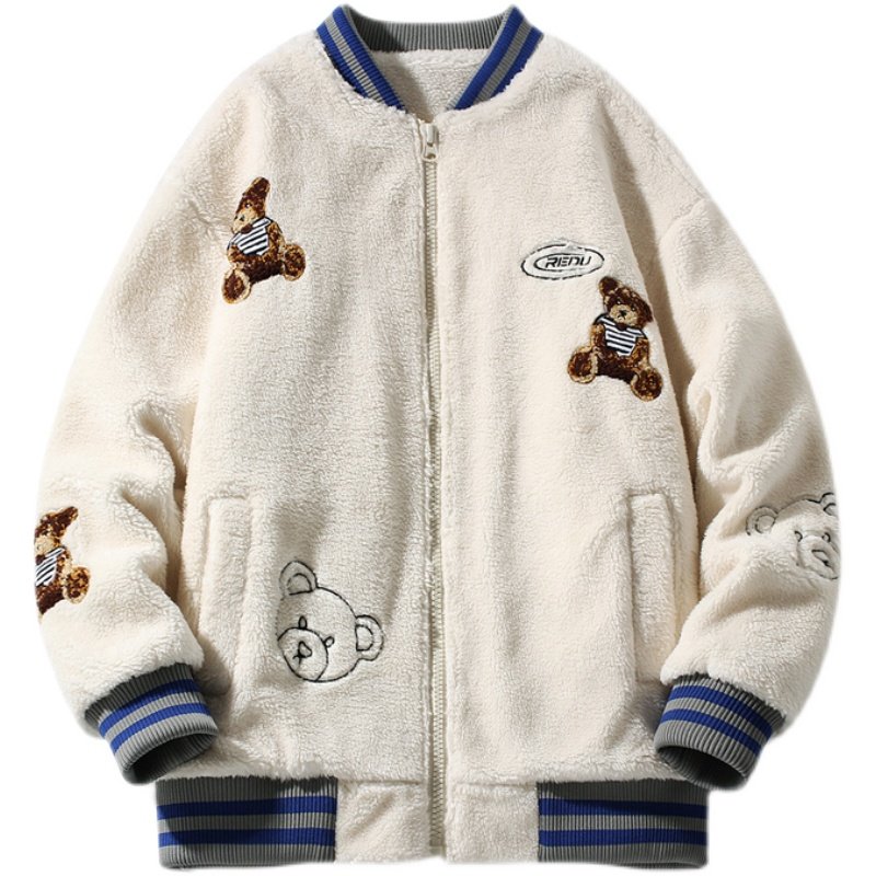 3冬季宽松休闲加厚加棉棉衣小熊刺绣棉袄XZ405-1-Y13,男装棉衣,星座405-1
