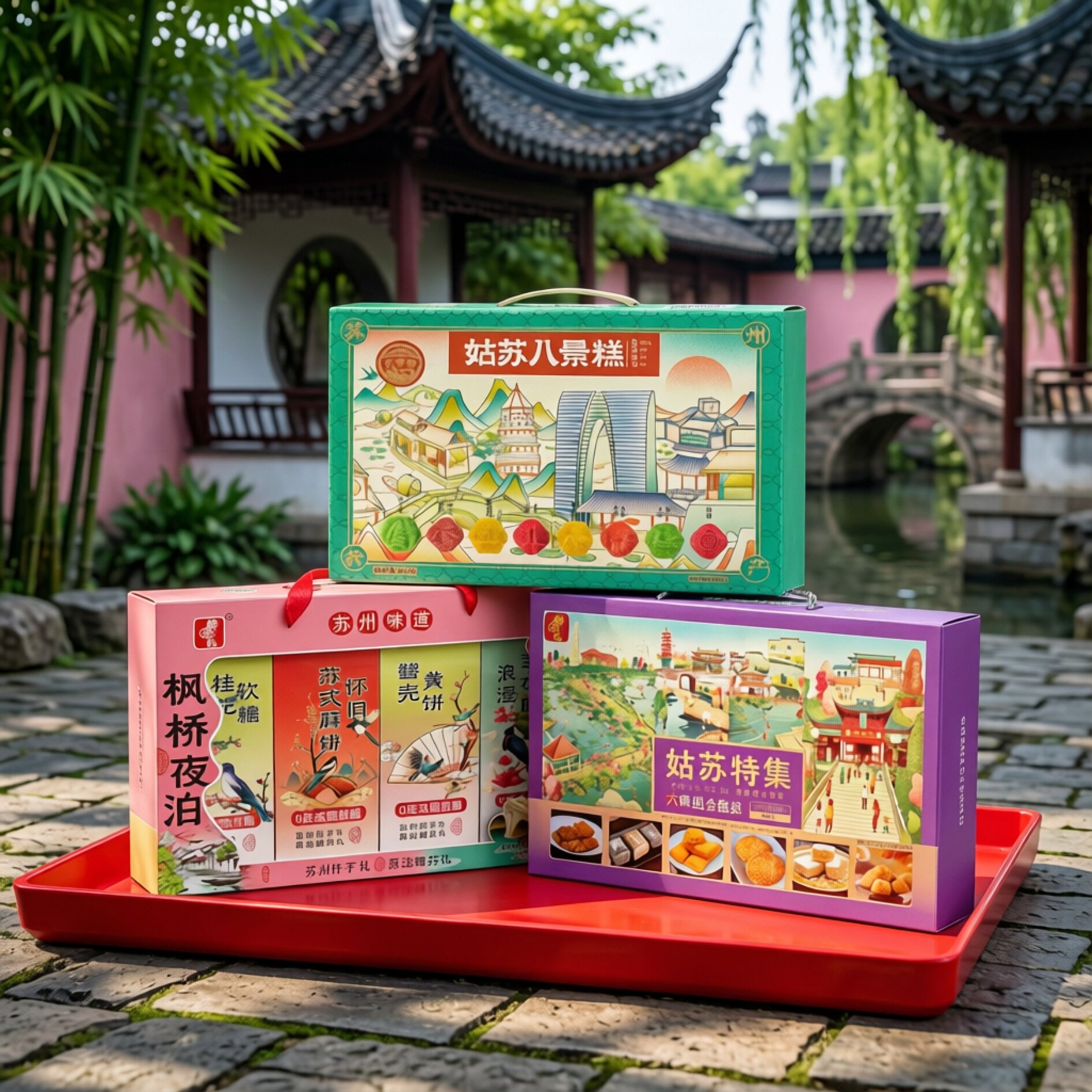 苏州特产姑苏八景糕礼盒玫瑰酥糖老人休闲零食传统手工糕点送礼