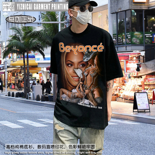 Beyonce碧昂丝巡演格莱美歌手原创美式 T恤 小众复古宽松休闲短袖