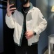 痞帅撞色夹克衫 高级感立领外套男士 潮牌韩版 2024新款 上衣服 春秋款
