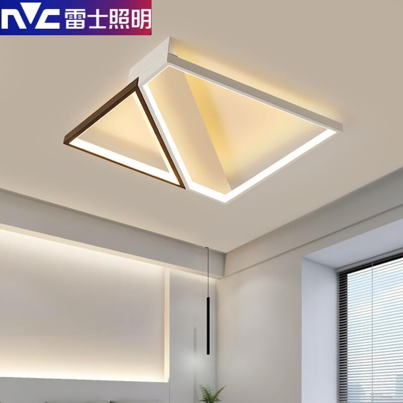 雷士照明卧室灯吸顶灯简约现代个性方形黑白房间灯饰2023年新款北怎么样,好用不?