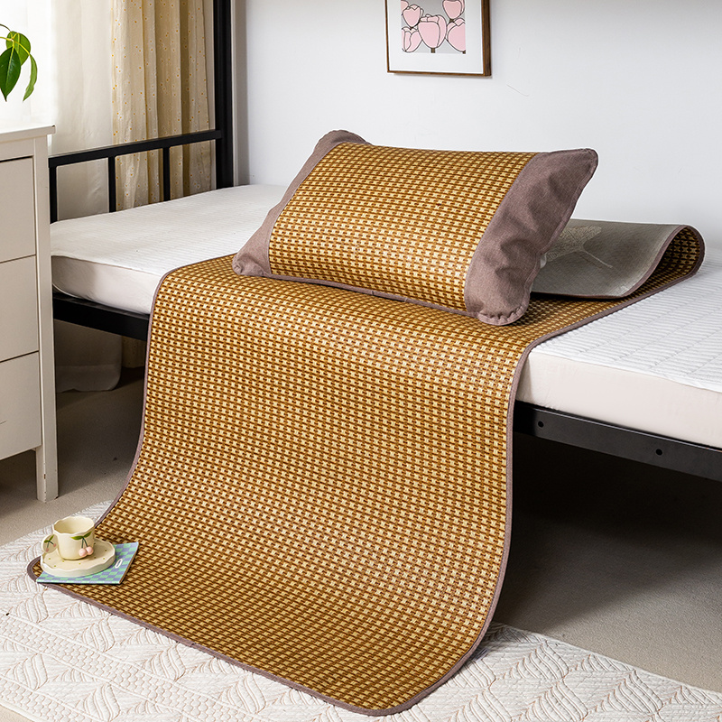 双面凉席夏天可折叠藤席80单人宿舍学生90宽草席裸睡0.9m冰丝席子