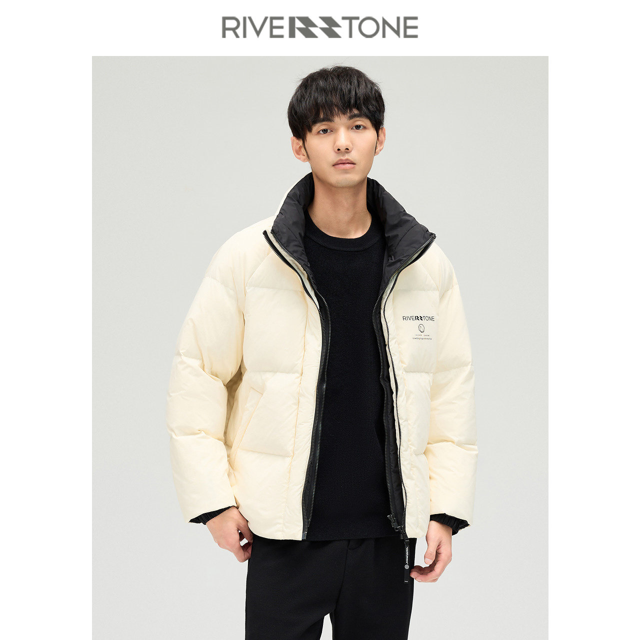 【商场同款】rs流石男装简约风羽绒服