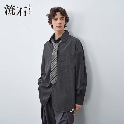 商场同款流石男装轻奢长袖衬衫