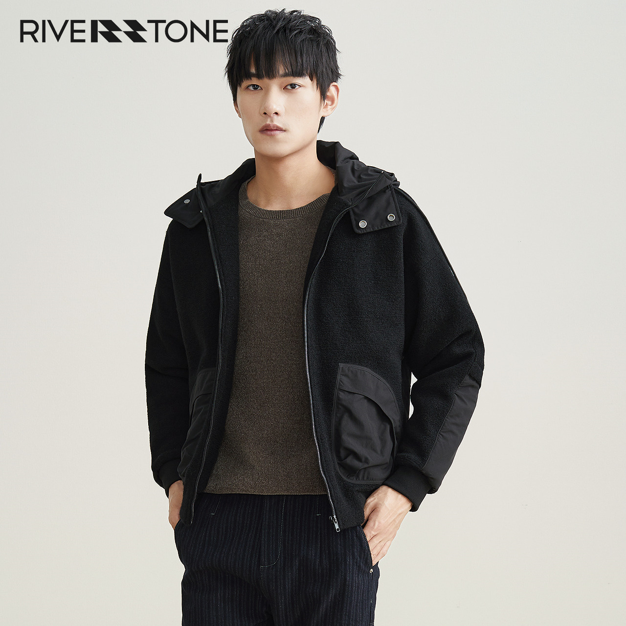 Riverstone男士棉服羊毛棉衣外套