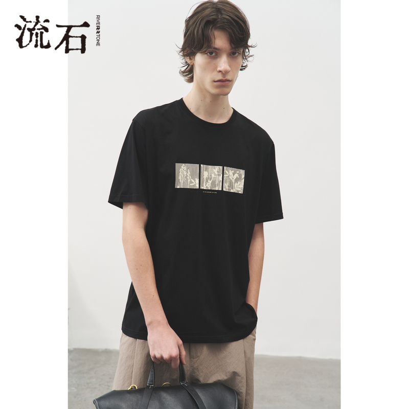 RS流石男装短袖T恤时尚印花韩版