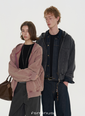 riverstone男女同款做旧炒雪花卫衣外套2026年春季新款百搭上衣潮