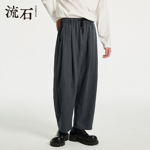 商场同款流石男装透气天丝休闲裤