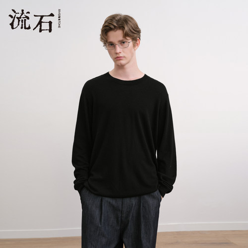 商场同款流石男装打底长袖羊毛衫