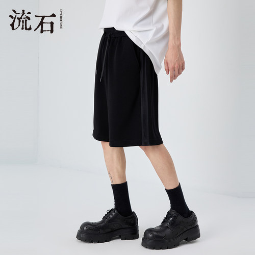 商场同款流石男装重磅针织短裤子