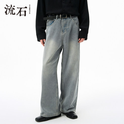 商场同款流石男装水洗耐磨牛仔裤