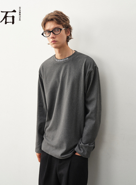 RS流石男装简约保暖德绒长袖T恤2025年秋冬季新款男士百搭打底衫