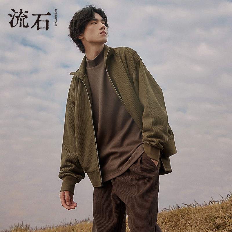 商场同款流石男装百搭针织外套男