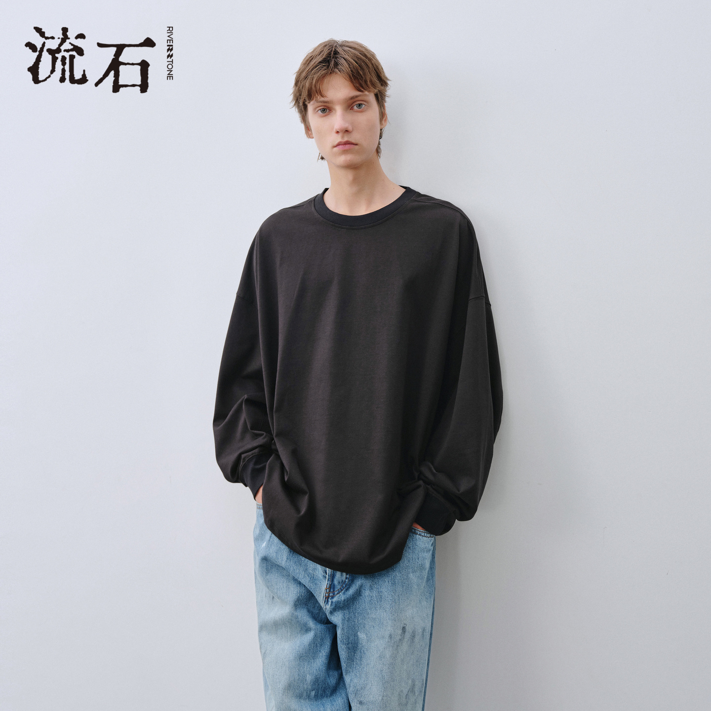 商场同款流石男装基础款长袖T恤