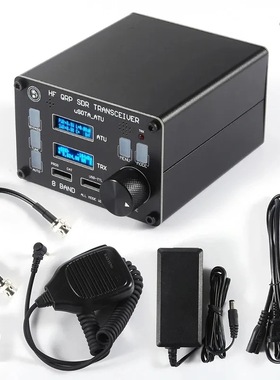 HF QRP SDR:uSDX _ATU内置天调 uSDX _8Band升级版 OLED双屏显示