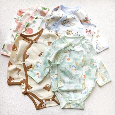 婴儿春秋包屁衣纯棉无骨连体衣