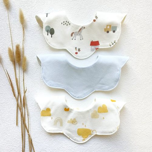 婴儿a类纯棉防水口水巾小围嘴