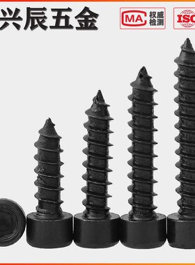 M2M3M4M5M6 黑色加硬杯头内六角自攻音响木螺丝*5x12x20x35x40x50
