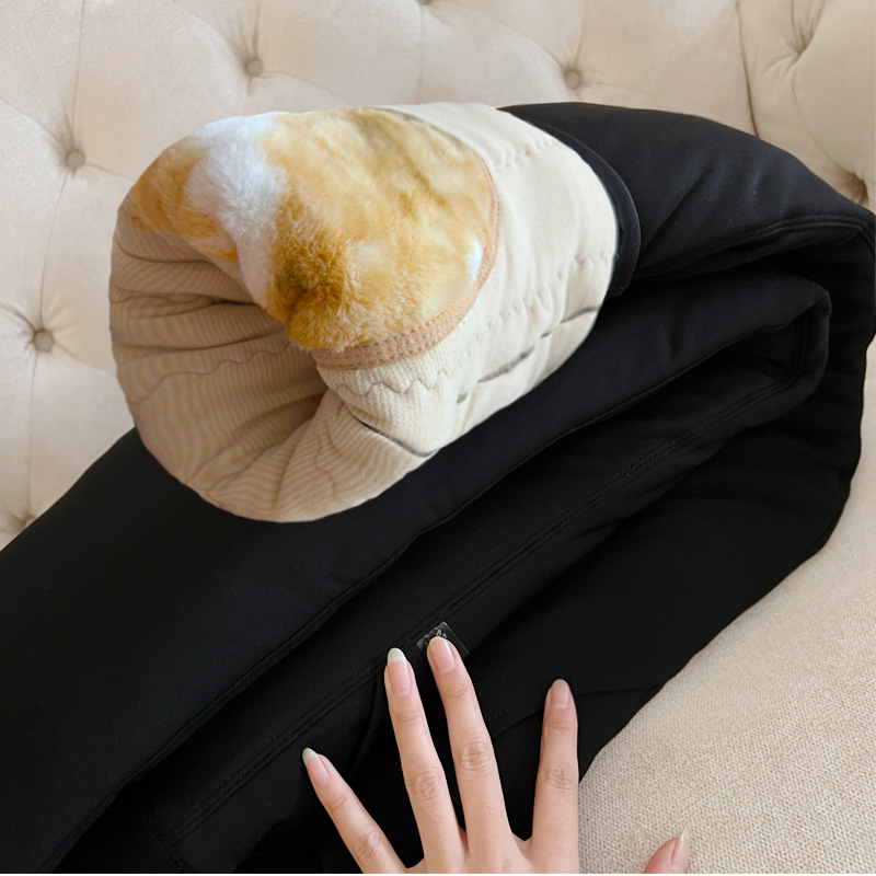 深档加长护膝棉裤女夹棉加厚防风保暖裤超厚加绒打底裤绒裤子外穿