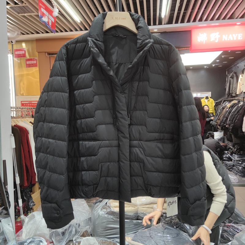 892A13秋冬新款女立领长袖纯色羽绒服外套宽松保暖上衣