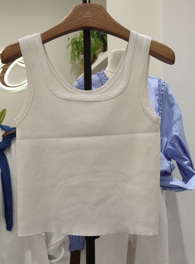 3012春夏新款韩版U领短袖T恤女宽松遮肚子显瘦百搭上衣针织背心