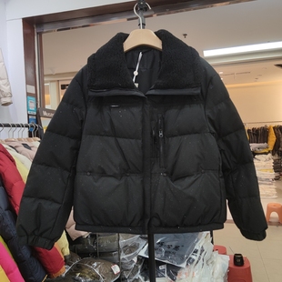 羽绒服外套闪粉宽松面包服加厚保暖 女立领长袖 39冬季 新款