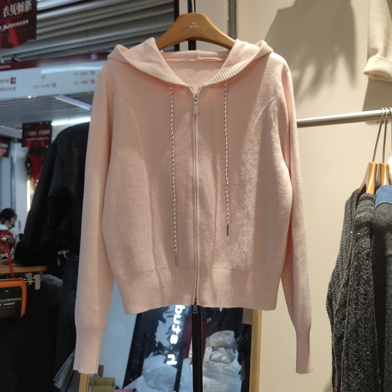 8088春季女连帽长袖针织衫毛衣开衫外套拉链打底衫短上衣天丝棉,女装/女士精品,毛针织衫,淘宝优惠券,粉丝福利购,淘宝优惠卷