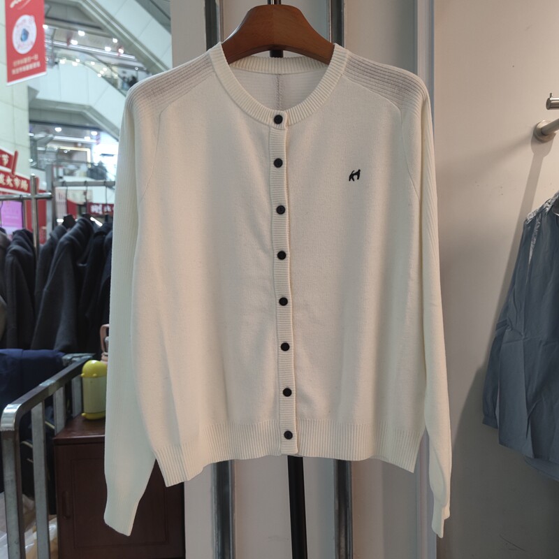 3515春季新款时尚圆领薄款高级感天丝拼接针织开衫女毛衣外套潮