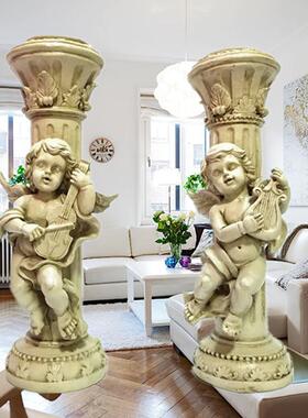 欧式风罗马柱花艺摄影道具摆件