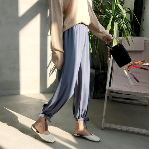宽松显瘦绑带灯笼裤