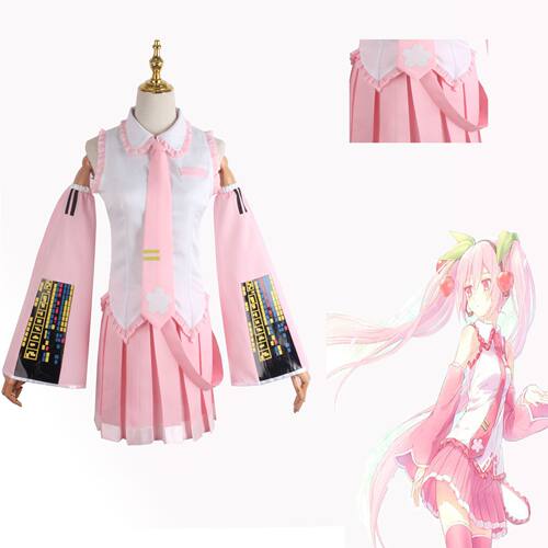 虚拟偶像粉色JKcos服套装
