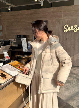 ALIN意大利LP御用科技面料OML*防水防风 羊绒针织95鹅绒羽绒服