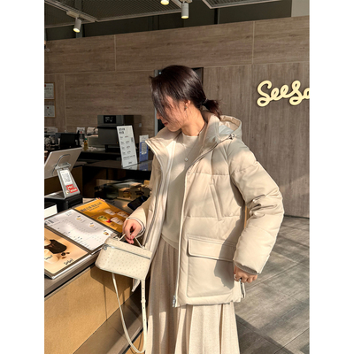 ALIN意大利LP御用科技面料OML*防水防风 羊绒针织95鹅绒羽绒服