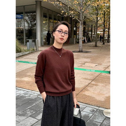 ALIN【匠心至纯】国内才能有的价 康赛妮baby小山羊绒半高领毛衣