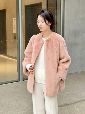 丹麦进口紫标级小母貂两面穿外套