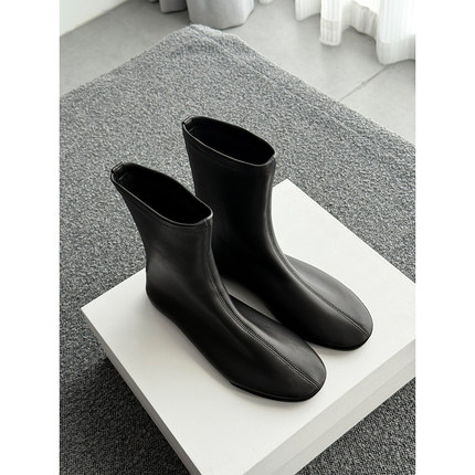 ALIN意大利进口弹力小羊皮row 轻巧纤细脚踝裸感短靴子