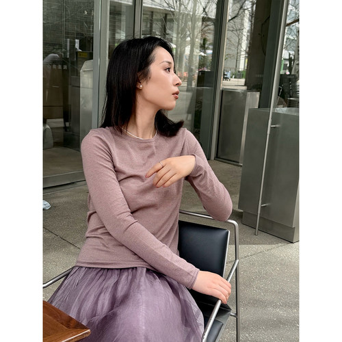 ALIN【意大利cariaggi】用心的衣服 精纺金银葱真丝羊绒针织衫