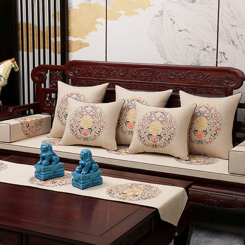 红木沙发坐垫中式实木乳胶座椅垫