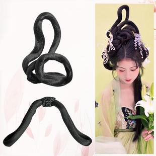 古装汉服假发包可变形花神造型花朝节花仙子发髻一髻多用软发环