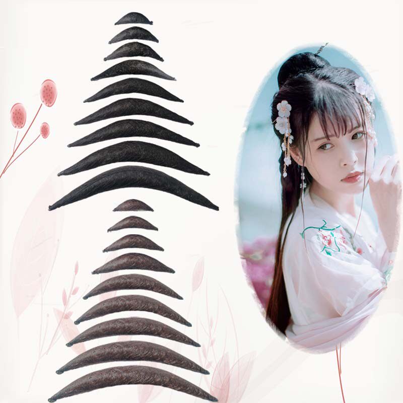 成人儿童仙女古代造型古装假发可弯曲两侧牛角发包发髻垫发棒