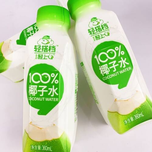 轻上100%椰子水轻搭档联名款360ml整箱15瓶装0脂肪东南亚椰源清爽 - 封面