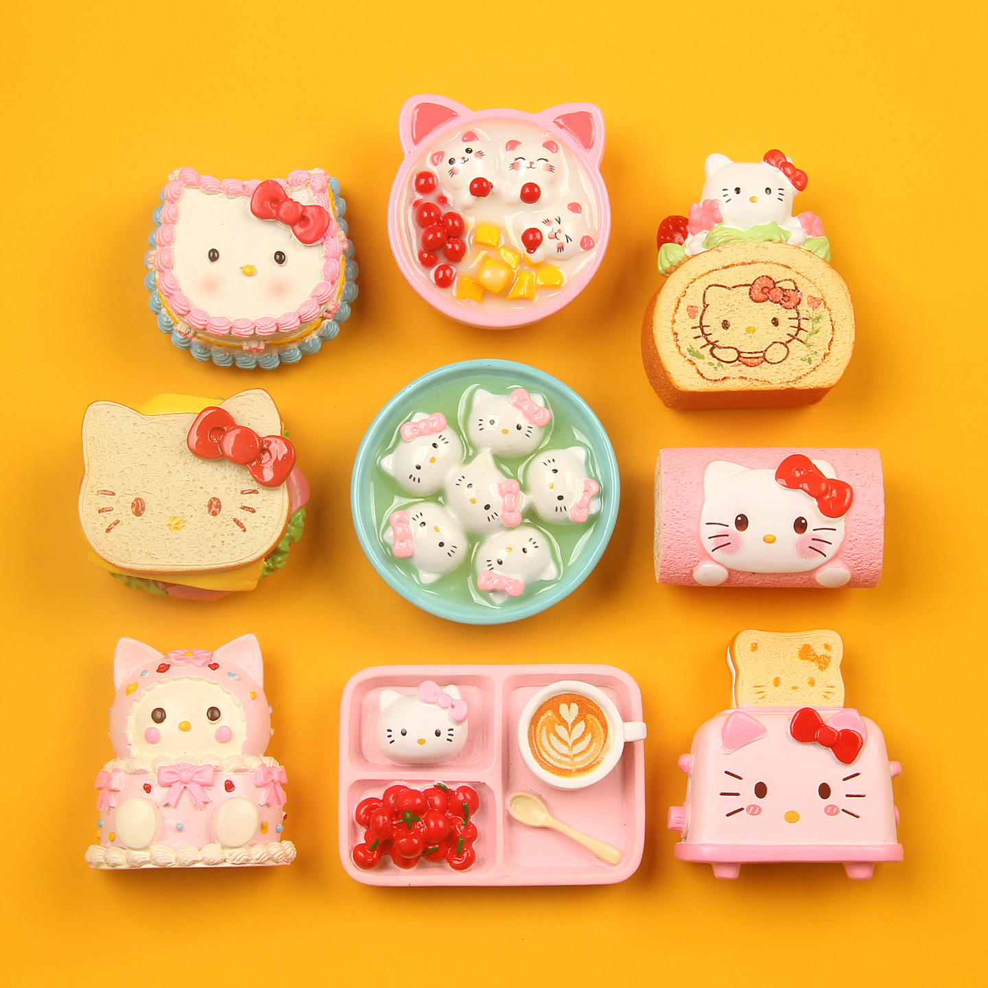 3D立体仿真创意食物可爱猫冰箱贴