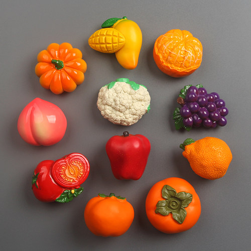 新款卡通立体3D水果树脂冰箱贴