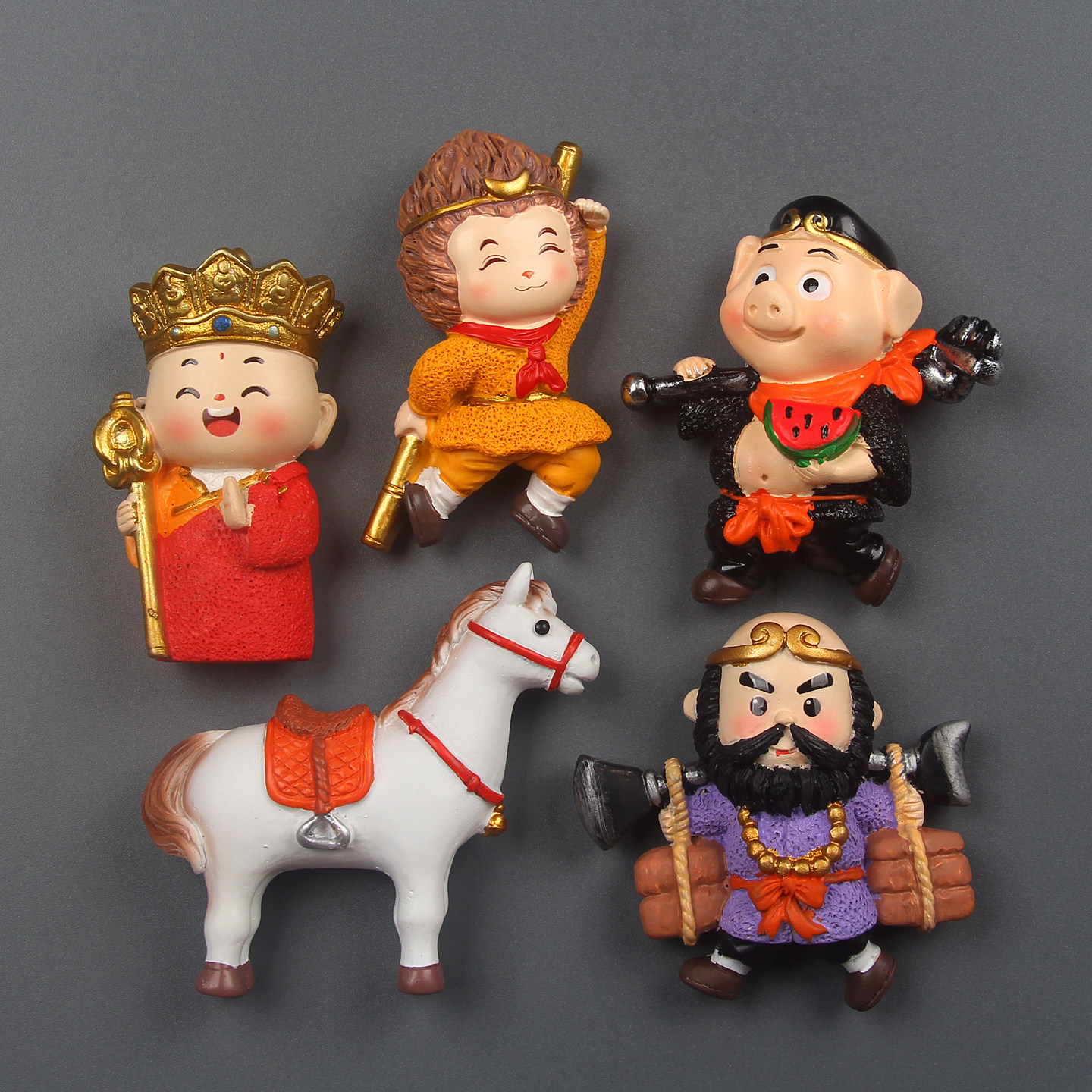 2026年新款创意3D立体西游记唐僧孙悟空八戒沙和尚树脂冰箱贴磁贴