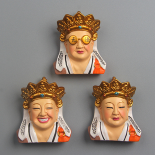 景德镇无语佛旅游树脂冰箱贴磁贴个性搞怪菩萨纪念品入户门装饰贴