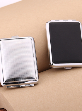 双枪火柴盒多用途 金属火柴盒小金属盒咖色黑色纹路随机不带火柴