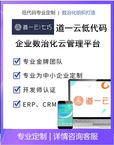 道一云零代码应用搭建表单开发企微道一云平台OA道一云七巧七析BI