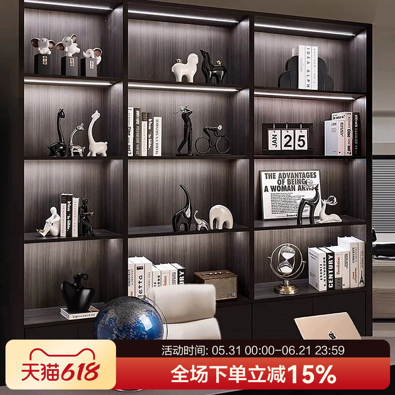 贝汉美现代办公室桌酒柜装饰品摆件轻奢高档客厅家居柜子高级感